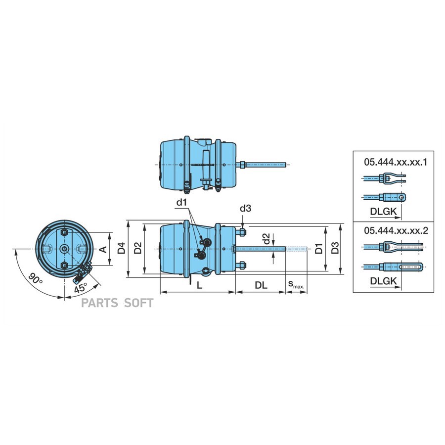 $ Энергоаккумулятор бараб тип24/30 прицеп   (с двумя хомутами)  С ВИЛКОЙ
