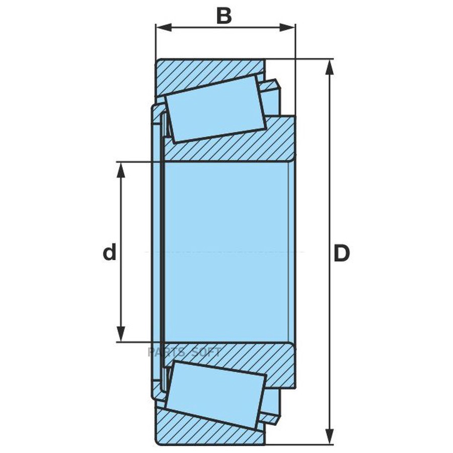 Подшипник 9т ступицы / 32310 . ?50-?110-43H . наружный /  BPW 0264102500