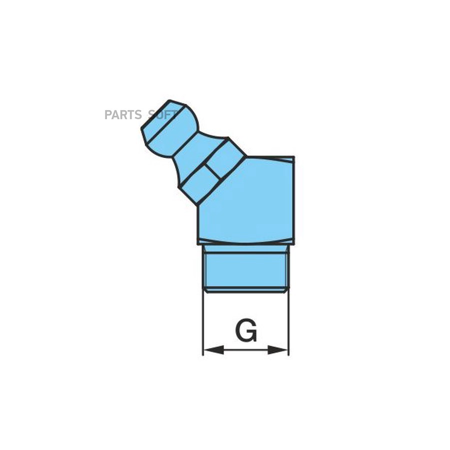 Масленка / смазочный ниппель _  8*1-  45* _ BS _ DIN71412 / BPW 0268500202