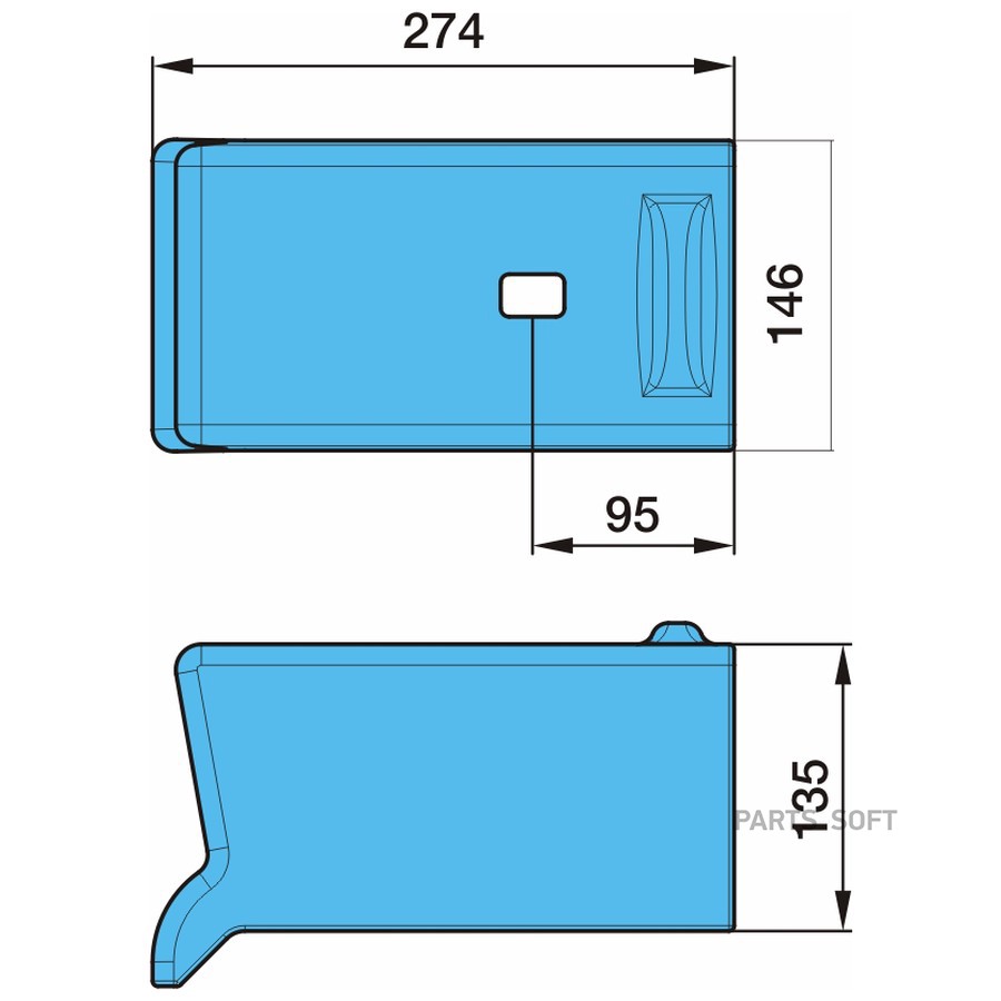 Вкладыш рез BPW для W-агр. ресс. 120 нов.15л/ 146 x 124/135 x 263 / Oe