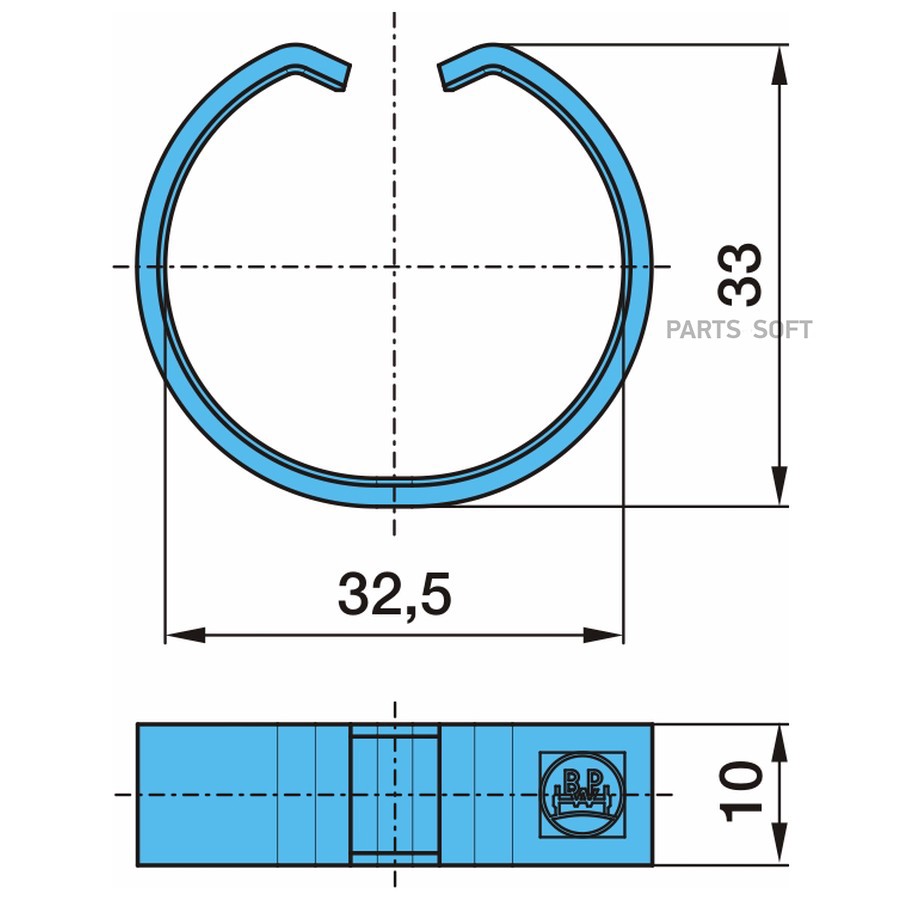 Кольцо С-образное колодки BPW D=33/30