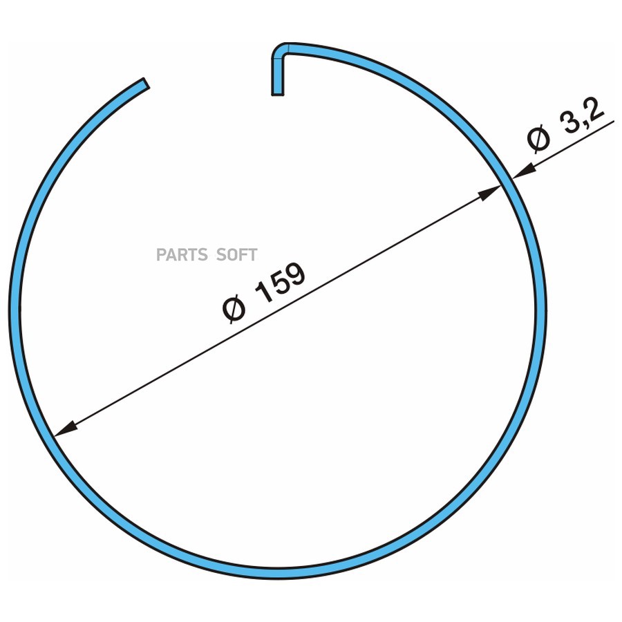 Пружинное кольцо  W 120 мм. (стопор баланс.)