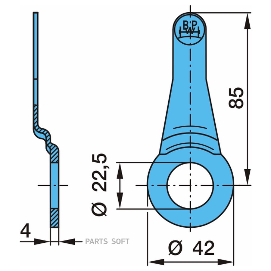 Флажок износа накладок L=85
